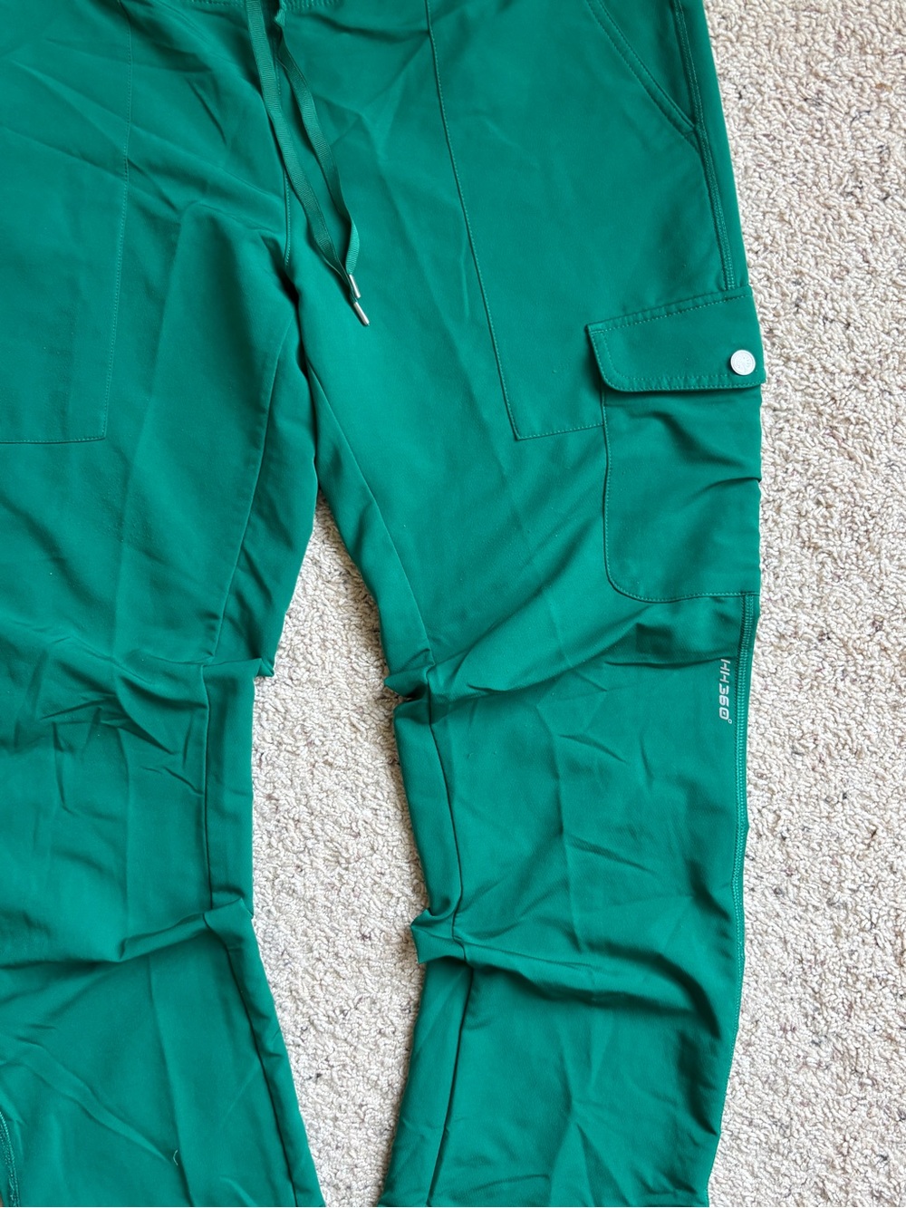 healing hands Emerald Green Women’s M Cargo Drawstring Scrub Pants HH 360 - Picture 3 of 10